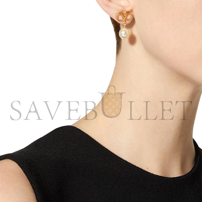 VALENTINO GARAVANI VLOGO SIGNATURE BEADED PENDANT EARRINGS VALENTINO GARAVANI VLOGO SIGNATURE BEADED PENDANT EARRINGS